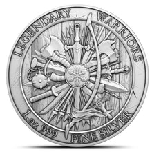 Load image into Gallery viewer, Legendary Warriors Spartacus Silver Round MetalStacks
