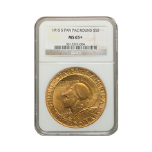 Load image into Gallery viewer, 1915-S $50 Commemorative Gold Certified by NGC as MS65+ (SOLD) Metalstacks