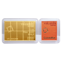 Load image into Gallery viewer, 1 Oz Gold Combi-Bar Valcambi (10 x 1/10 Oz) Metalstacks