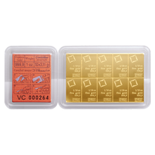 Load image into Gallery viewer, 1 Oz Gold Combi-Bar Valcambi (10 x 1/10 Oz) Metalstacks
