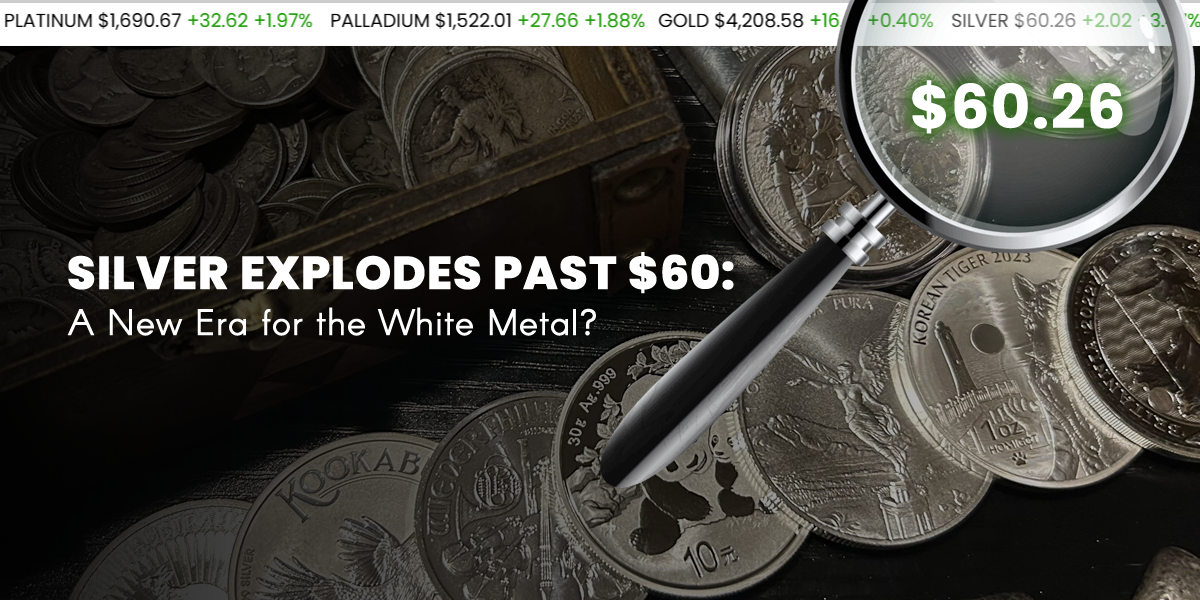SILVER SPOT PRICE EXPLODES PAST $60: A New Era for the White Metal?