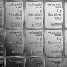 Load image into Gallery viewer, 100x 1 gram Silver Bar - Valcambi Silver CombiBar™ (w/Assay)
