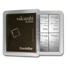 Load image into Gallery viewer, 100 Gram Valcambi Silver CombiBar (10x10g w/ Assay)
