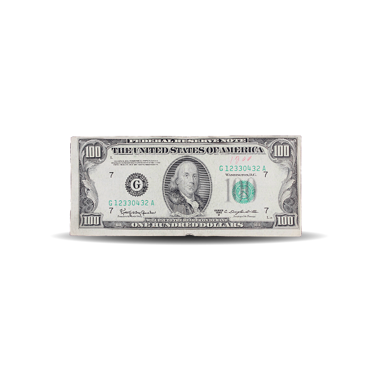 $100 Federal Reserve Note - Series 1950 D - Circulated (PSV 35)