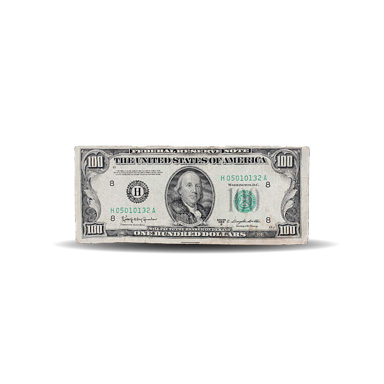 $100 Federal Reserve Note - Series 1950 D - Circulated (PSV 35)