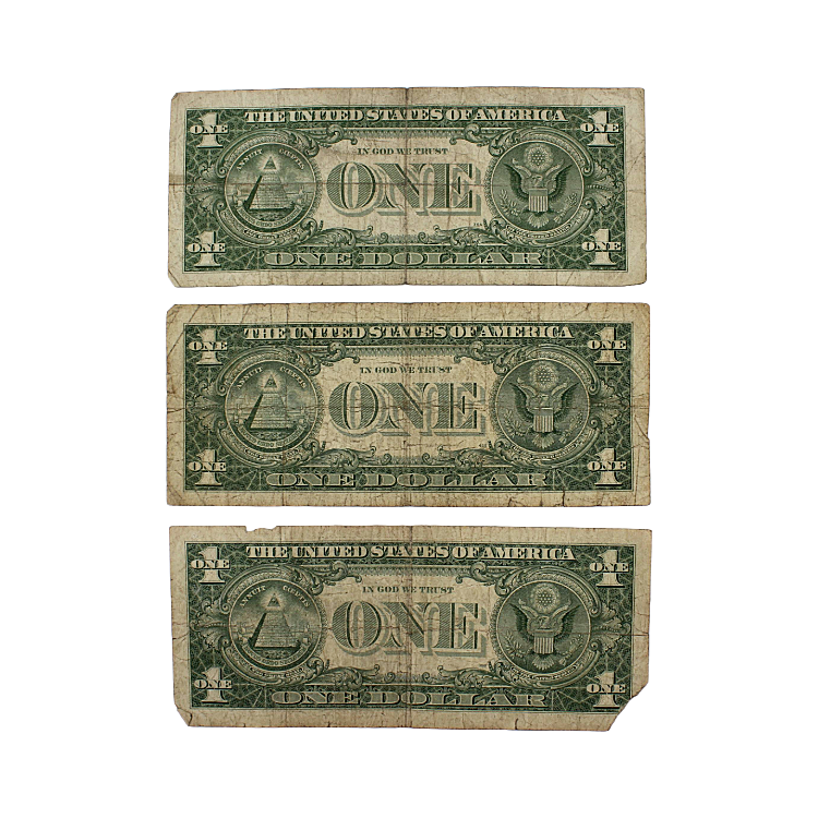 $1 Silver Certificate Set of 3 Notes - 1957 Series A - Circulated (PSV 25) (SOLD)