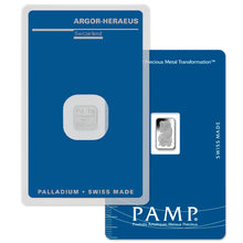 Load image into Gallery viewer, 1 Gram Palladium Bar – .9995 Fine Palladium – (Varied Mint)
