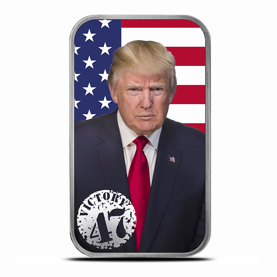 1 Oz Colorized Trump Victory 47th President Silver Bar (LIVE)