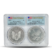 Load image into Gallery viewer, 2021 FirstStrike PCGS MS70 - Type 1 &amp; Type 2 Coin Set PSV (40)
