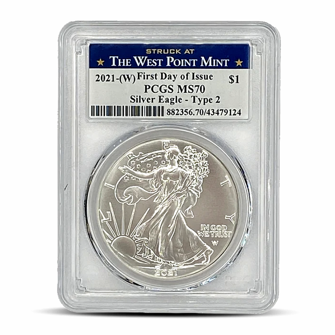 2021 W - PCGS MS 70 T-2 - First Day Of Issue - West Point Mint