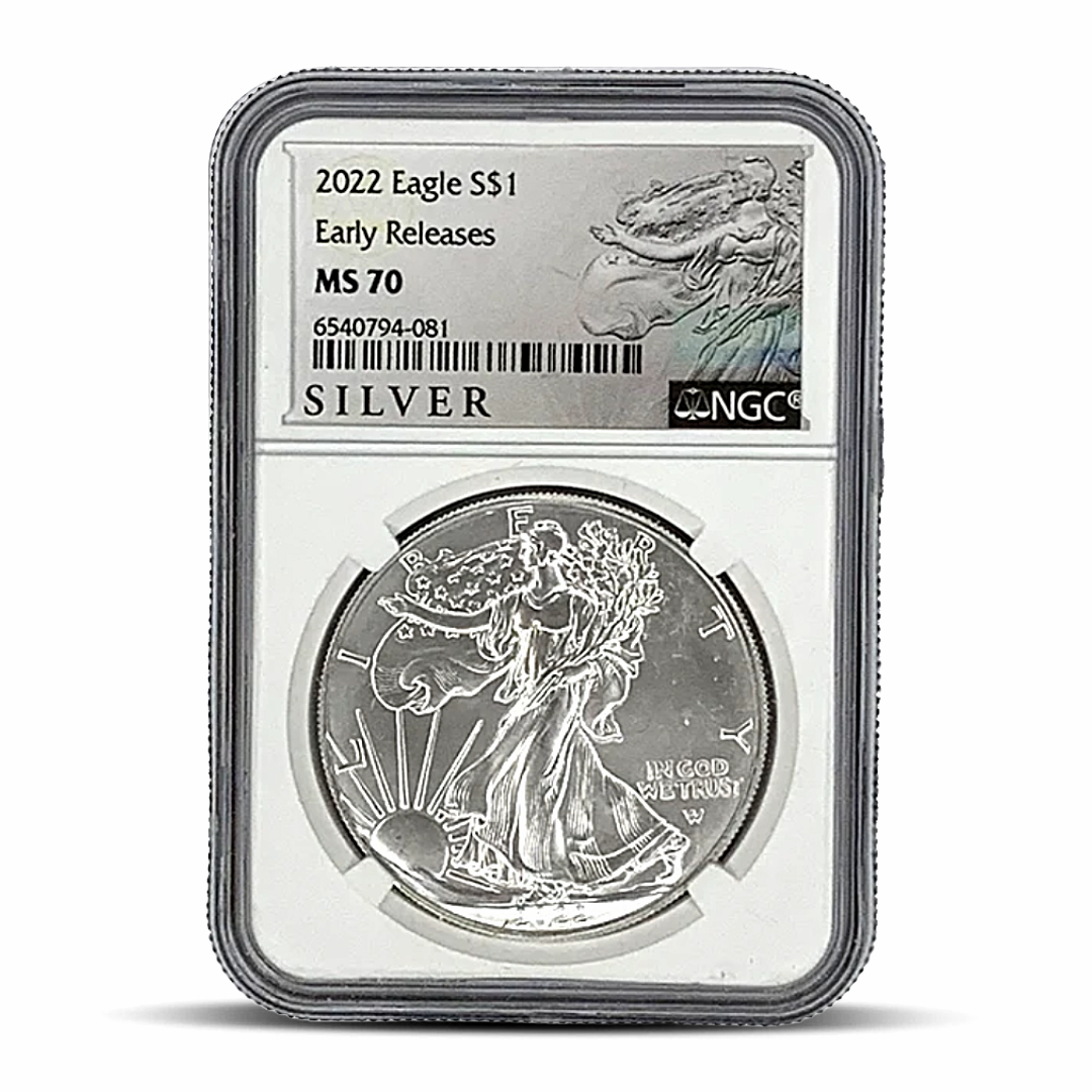 2022 Eagle S$1 Early Release MS70 - Silver Eagle Label