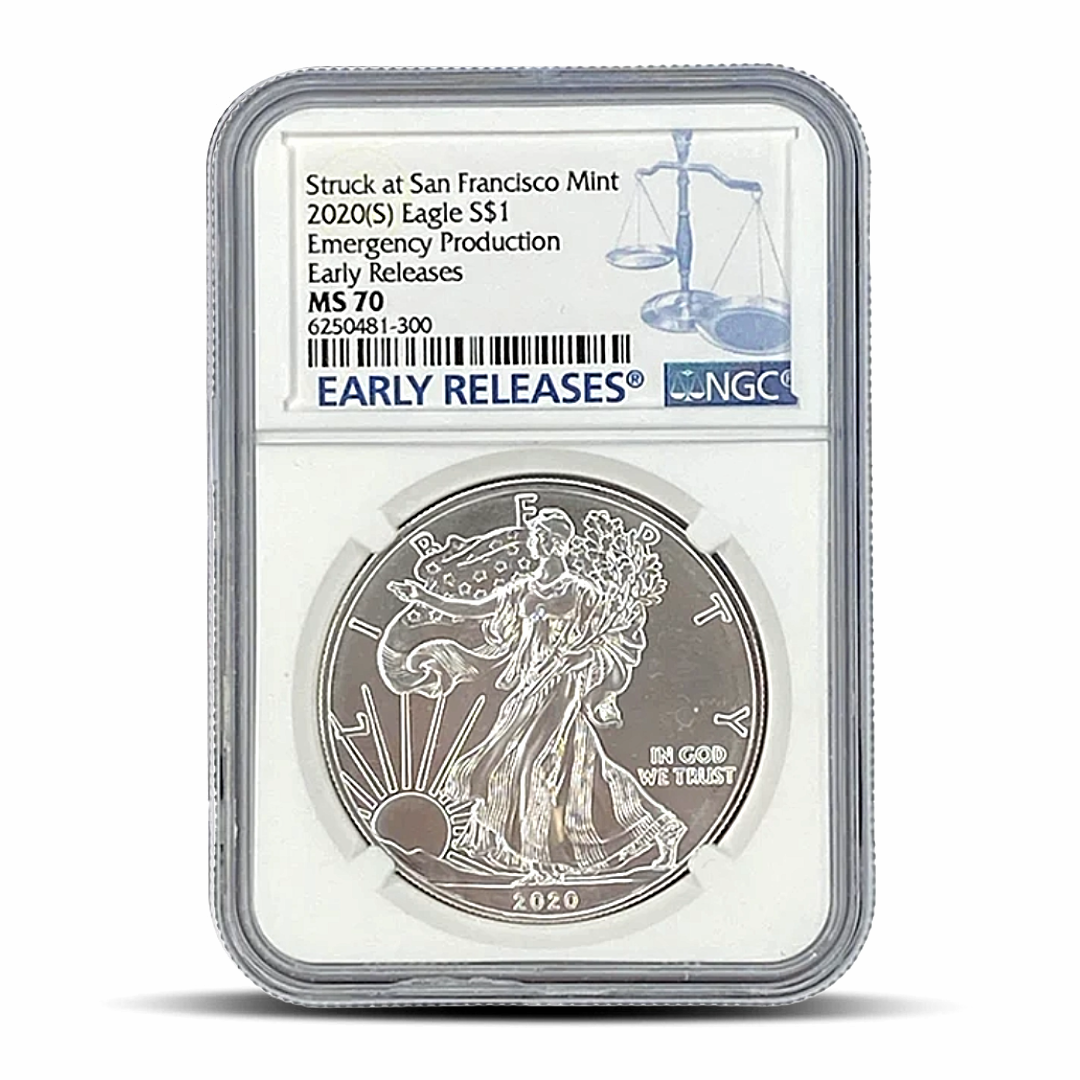 2020(S) MS 70 Eagle Emergency Production Early Releases Struck at San Francisco Mint