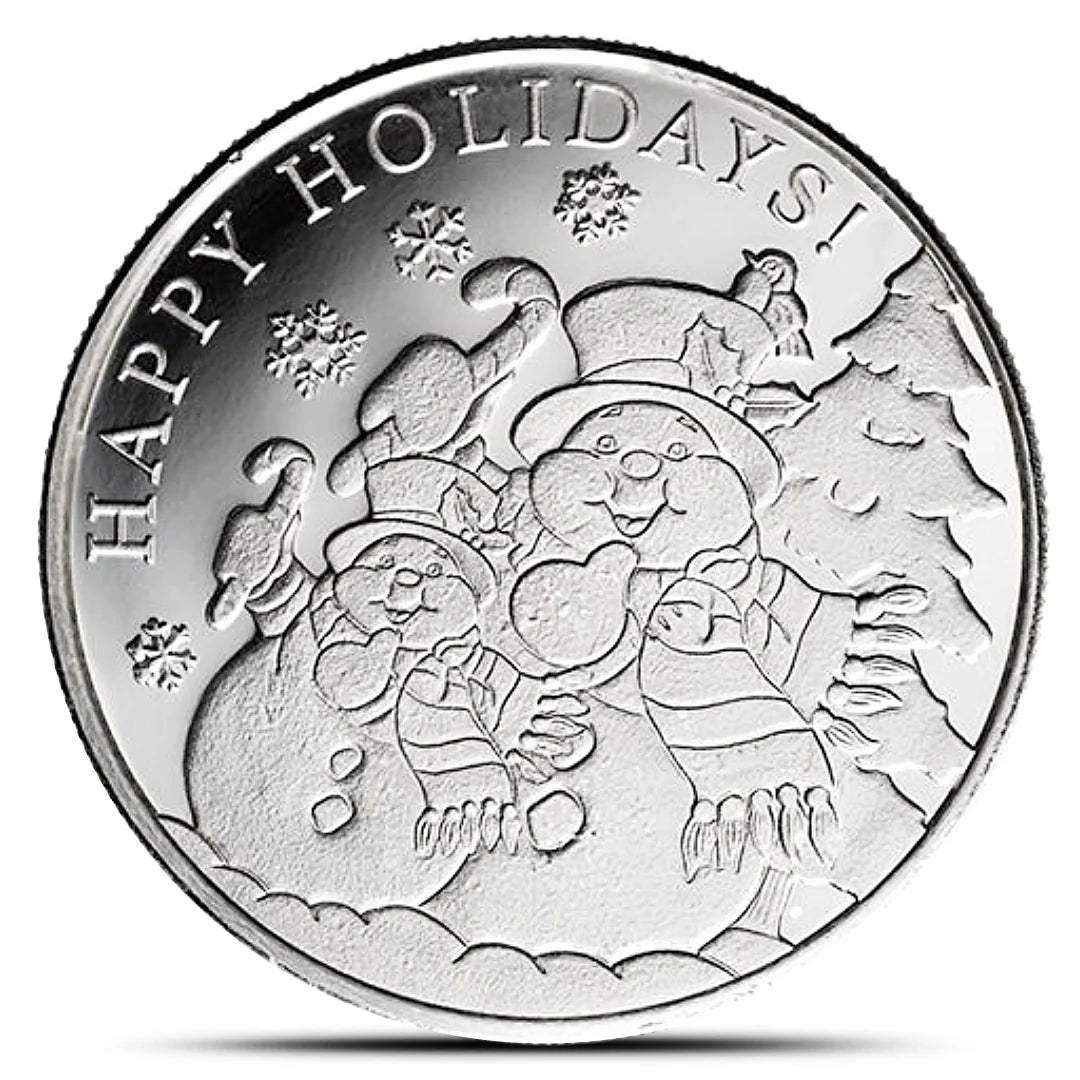 2025 1 Oz Snowman Silver Round