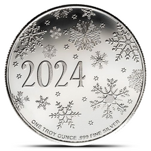 Load image into Gallery viewer, 2024 1 Oz Snowman Silver Round
