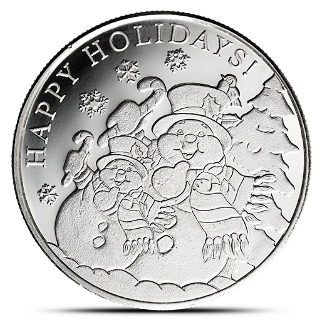 2024 1 Oz Snowman Silver Round