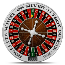 Load image into Gallery viewer, 2023 1.5 Oz NIUE Roulette Silver Coin
