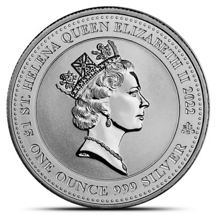 2022 1 Oz St. Helena Elizabeth Silver Pegasus Coin