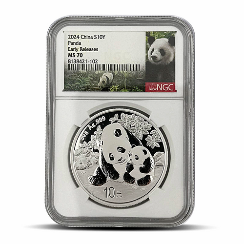 2024 China S10Y Panda Early Release MS70 Metalstacks