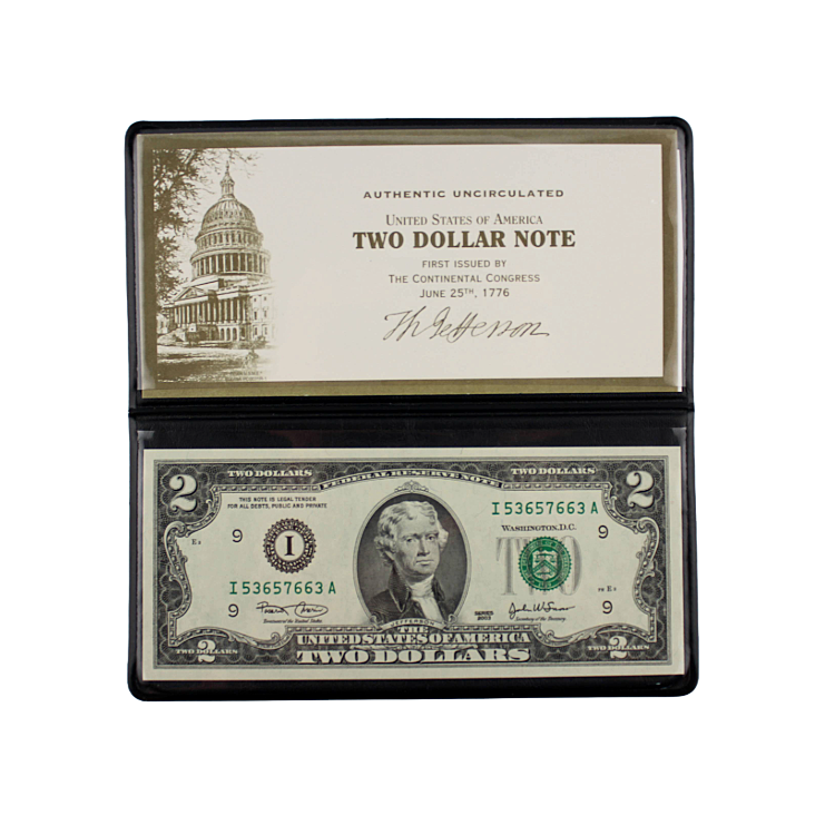 U.S. Two Dollar Uncirculated Note (25 PSV)