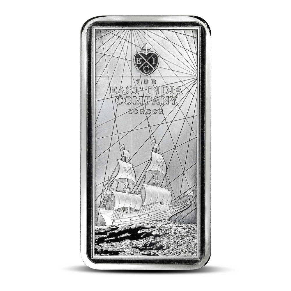 2023 10 Oz St. Helena Rectangular Silver East India Company Bar (SOLD OUT)