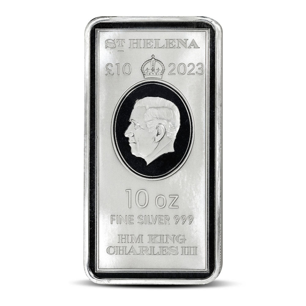 2023 10 Oz St. Helena Rectangular Silver East India Company Bar (SOLD OUT)