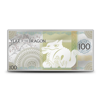 2024 Mongolia Year of the Lunar Dragon Silver Note