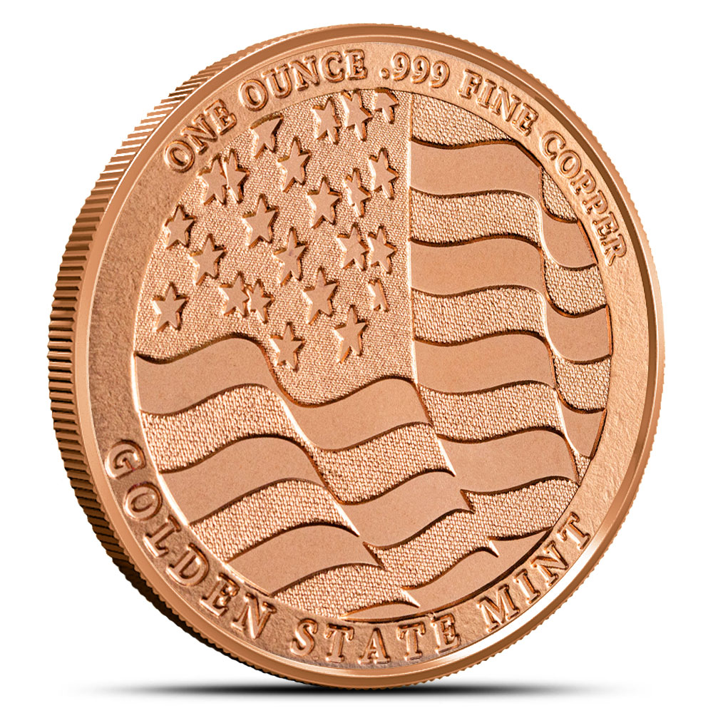 1 Oz GSM Eagle Copper Round