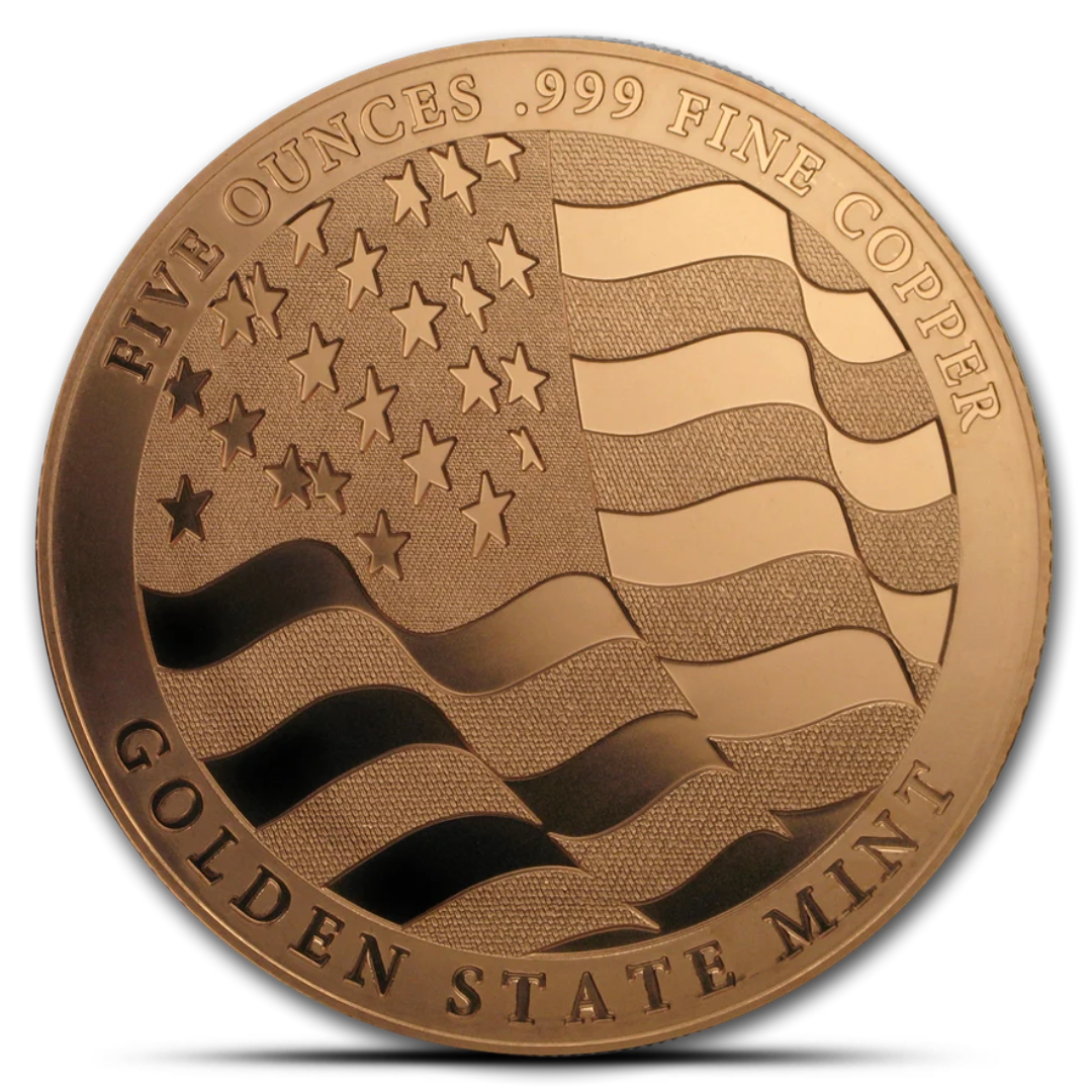 5 Oz Golden State Mint Eagle Copper Round