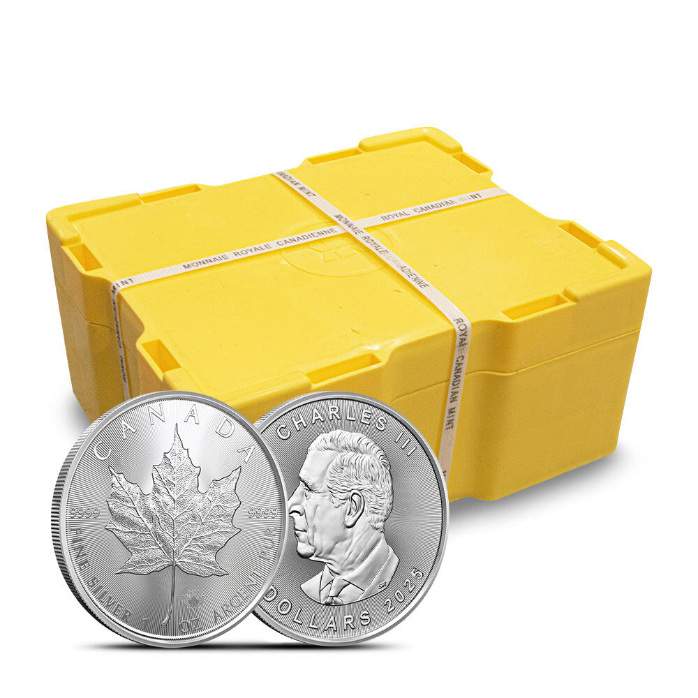 2025 1 Oz Canadian Silver Maple Leaf Monster Box (500 BU)