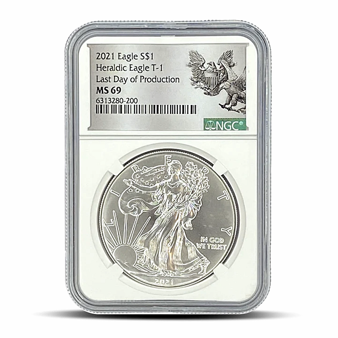 2021 1 OZ US SILVER EAGLE TYPE 1 NGC MS69 LAST DAY OF PRODUCTION