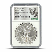 Load image into Gallery viewer, 2021 1 OZ US SILVER EAGLE TYPE 1 NGC MS69 LAST DAY OF PRODUCTION
