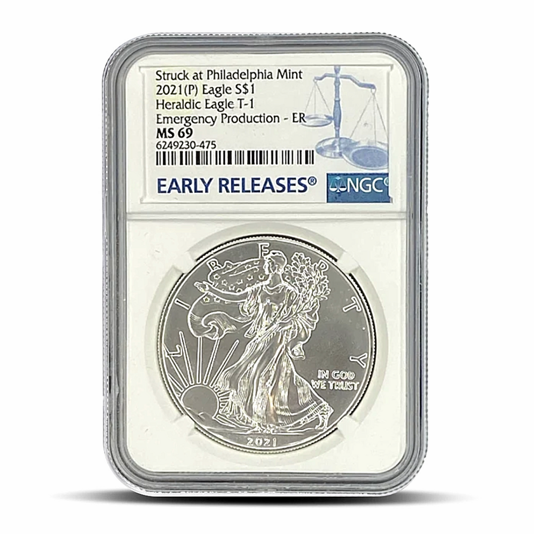 2021 1 OZ SILVER EAGLE TYPE 1 PHILLY MINT NGC MS69 EARLY RELEASE (PSV 10)