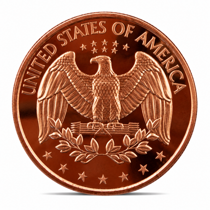 1 oz Copper Round – Great Seal Eagle / Flag & Shield