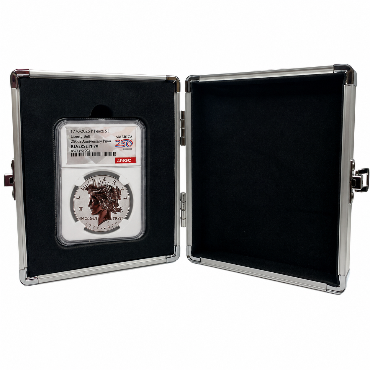 1776-2026-P Peace Dollar NGC Reverse Proof 70 – America 250 Liberty Bell Privy (PSV 50)