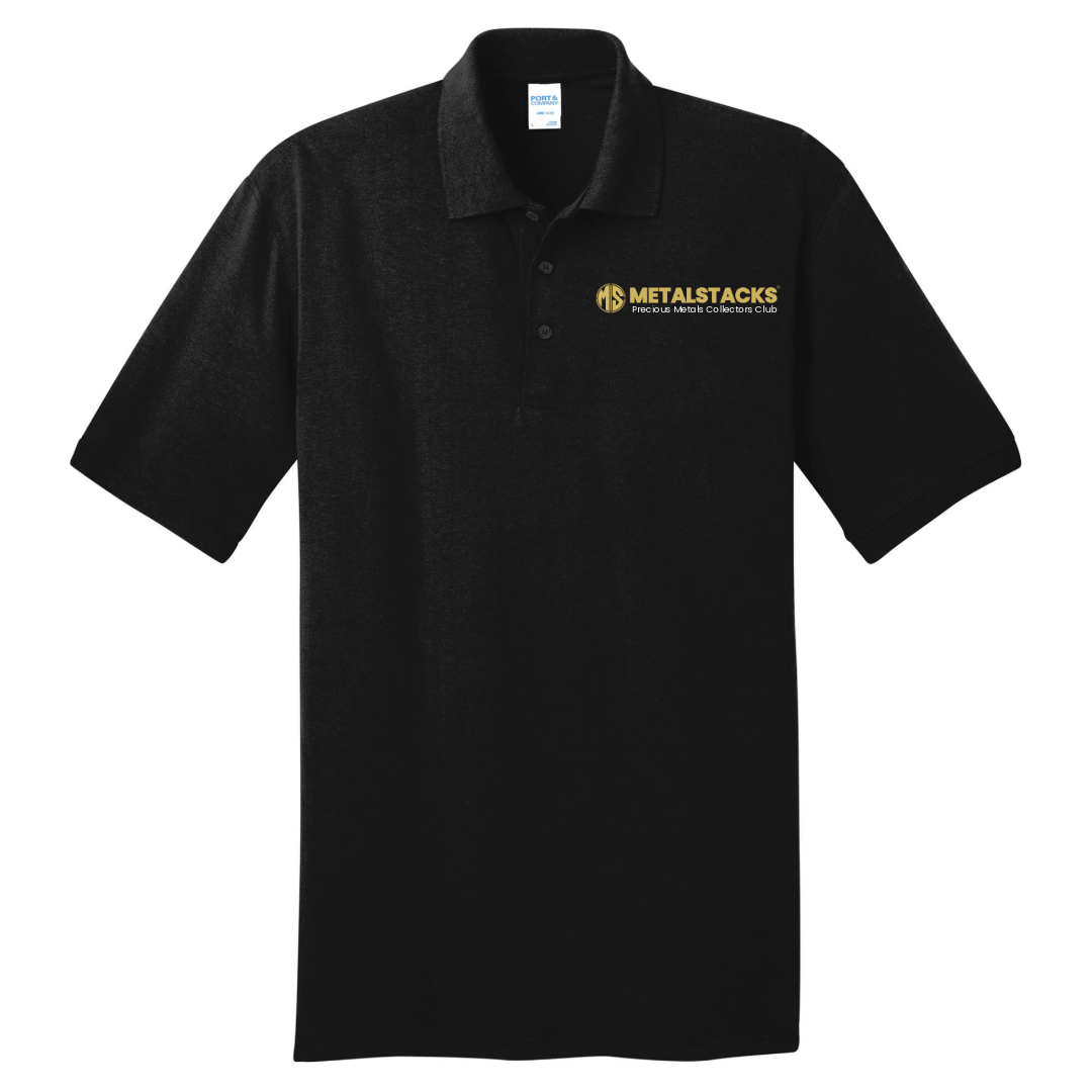 MetalStacks Black Polo - Embroidered