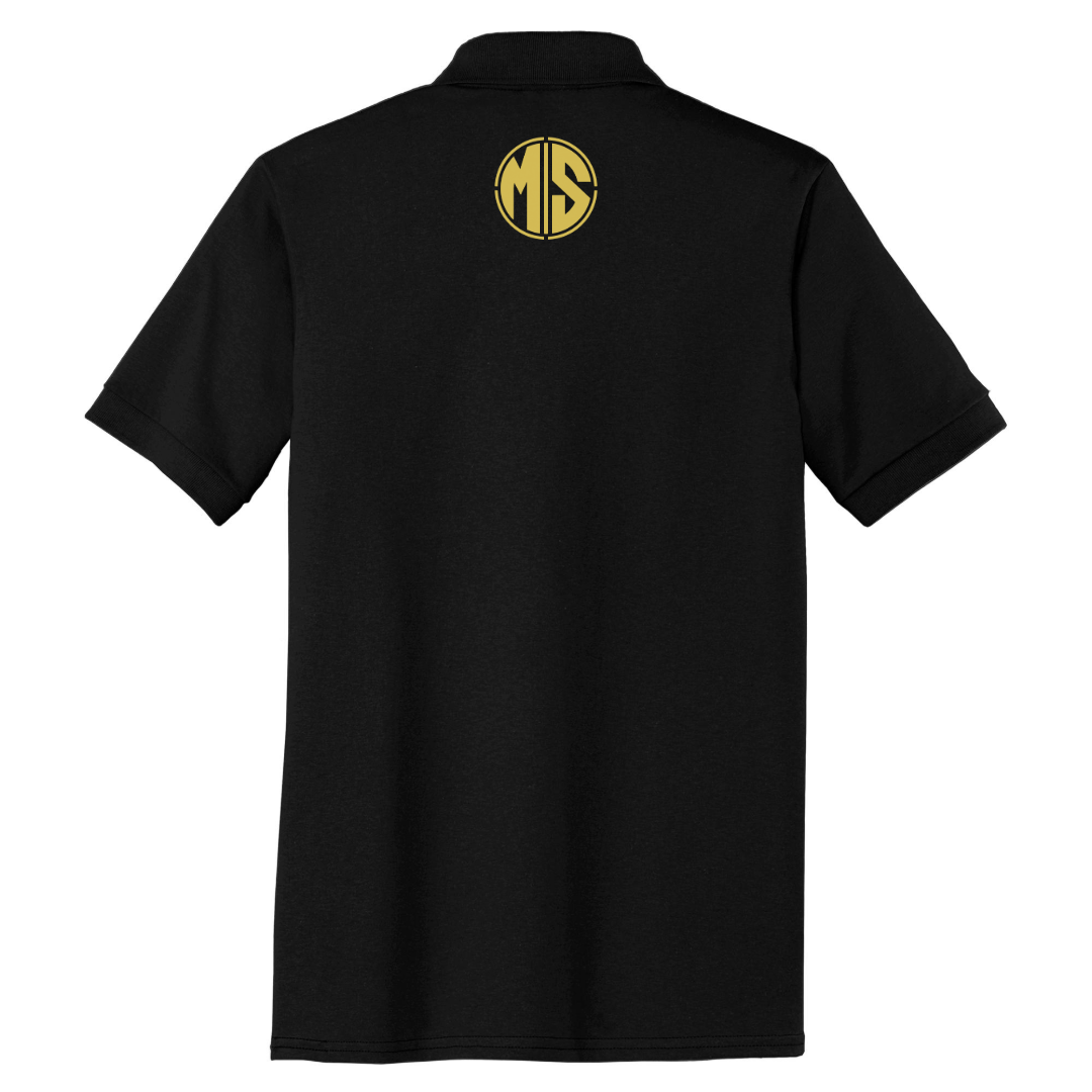 MetalStacks Black Polo - Embroidered