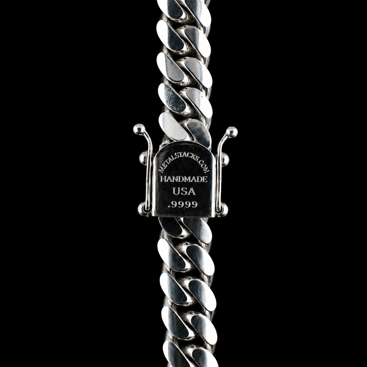 MetalStacks .9999 Handmade Cuban Link Chain - 24 Inch - 250 Grams - .999 Pure Silver