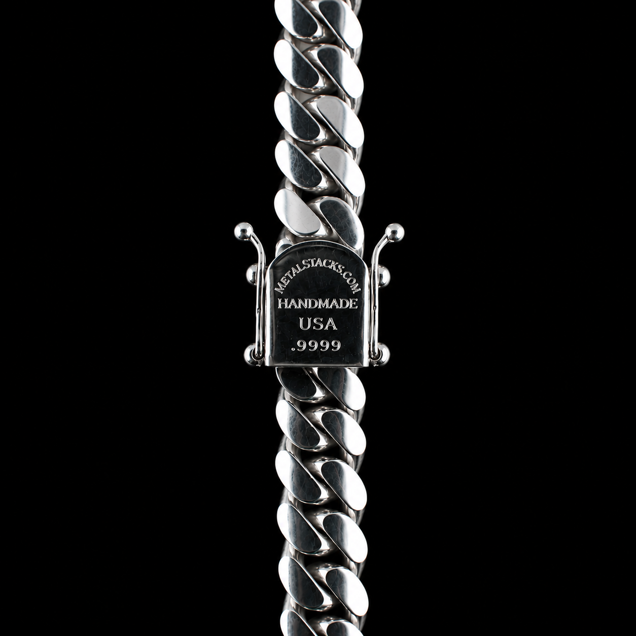 MetalStacks .9999 Handmade Cuban Link Chain - 24 Inch - 500 Grams - .999 Pure Silver