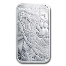 Load image into Gallery viewer, 1 oz Silver Bar – Bull and Bear – Golden State Mint – .999 Fine Silver
