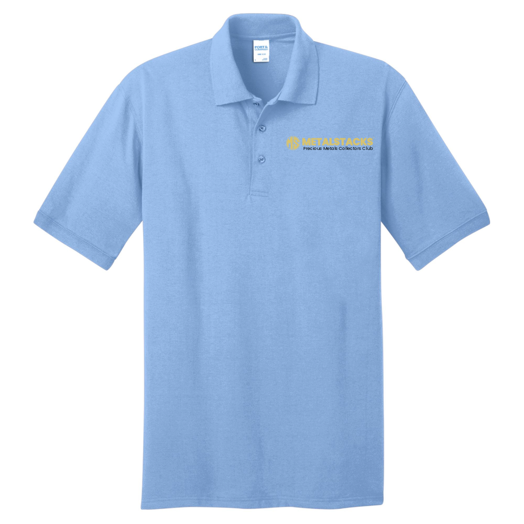 MetalStacks Light Blue Polo - Embroidered