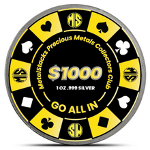 Load image into Gallery viewer, 2026 MetalStacks Silver Poker Chip
