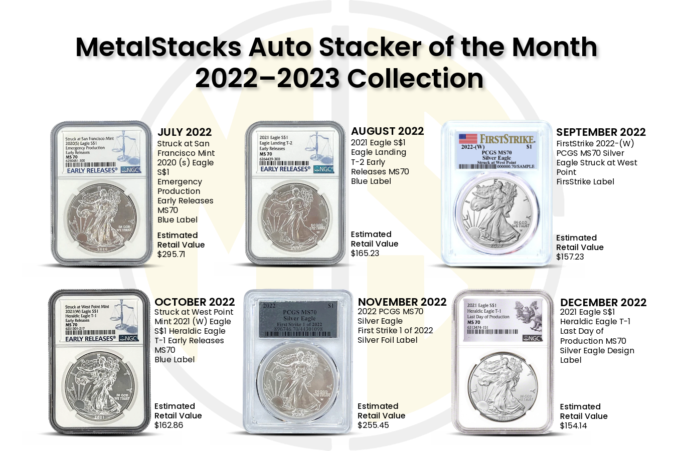 MetalStacks 2022–2023 Auto Stacker One-Year Anniversary Display Frame