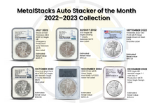 Load image into Gallery viewer, MetalStacks 2022–2023 Auto Stacker One-Year Anniversary Display Frame
