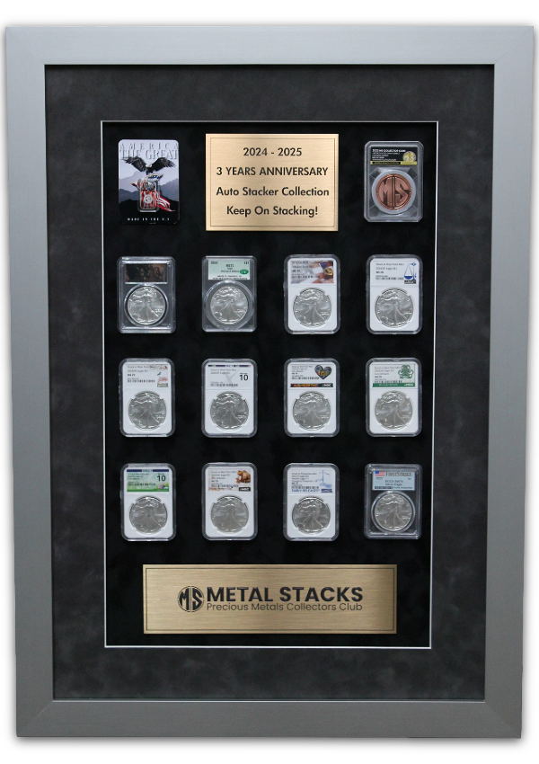 MetalStacks 2024–2025 Auto Stacker Three-Year Anniversary Display Frame