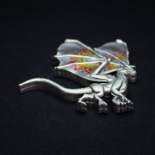 Load image into Gallery viewer, 3 Oz Mythical Beasts: The Dragon Silver Stacker
