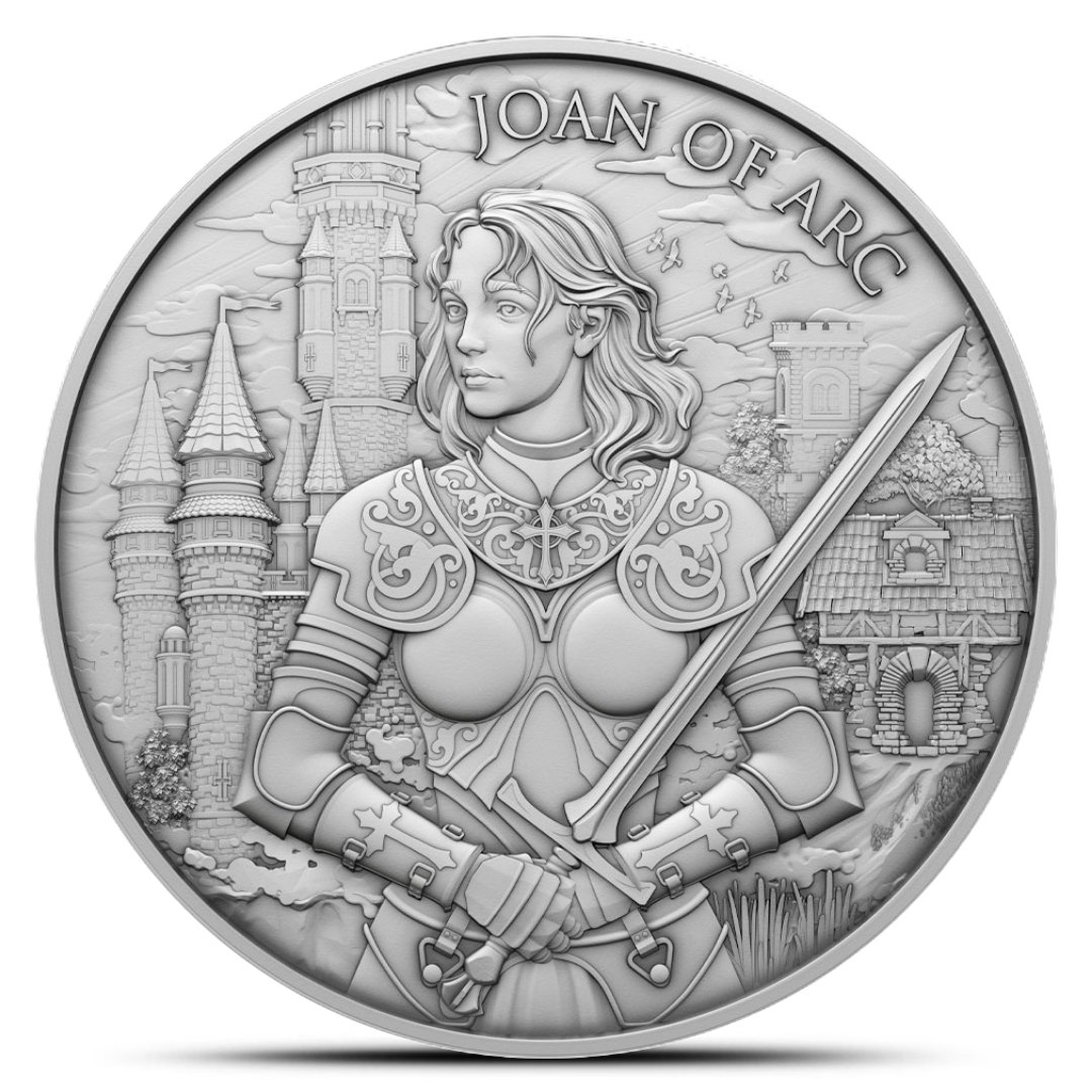 Legendary Warriors Joan of Arc Silver Round