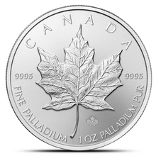 Load image into Gallery viewer, 1 Oz Canadian Palladium Maple Leaf Coin (Random Year)
