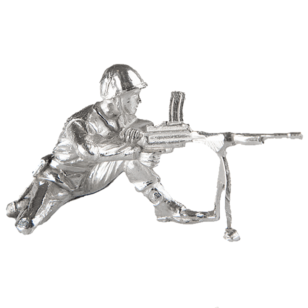 1.2 Oz Gunner Silver Army Men