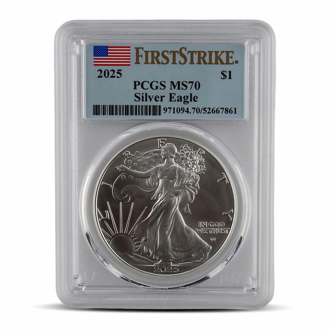 2025 PCGS Silver Eagle MS70 - FirstStrike Label