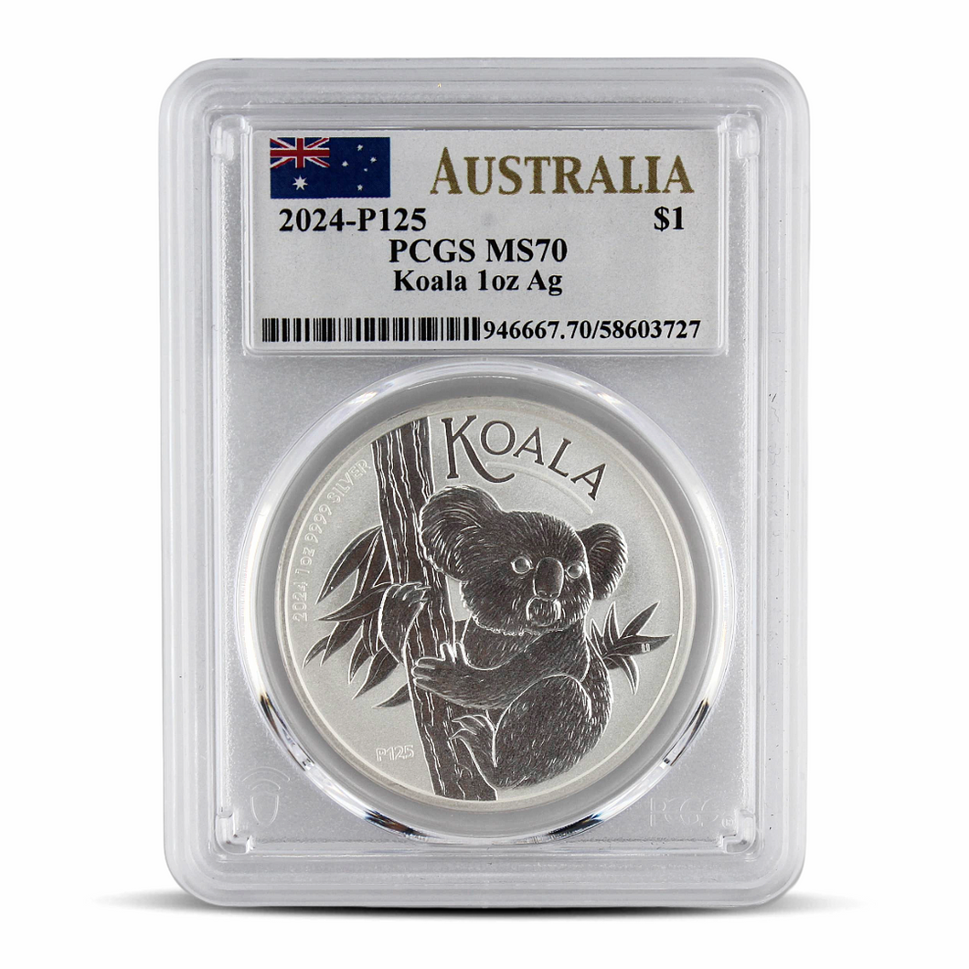 2024-P125 Koala 1 oz Ag PCGS MS70 MetalStacks